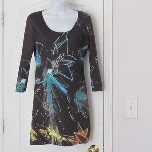 Animapop Italy reversible Dress stretchy abstract print wrinkle resistant OS